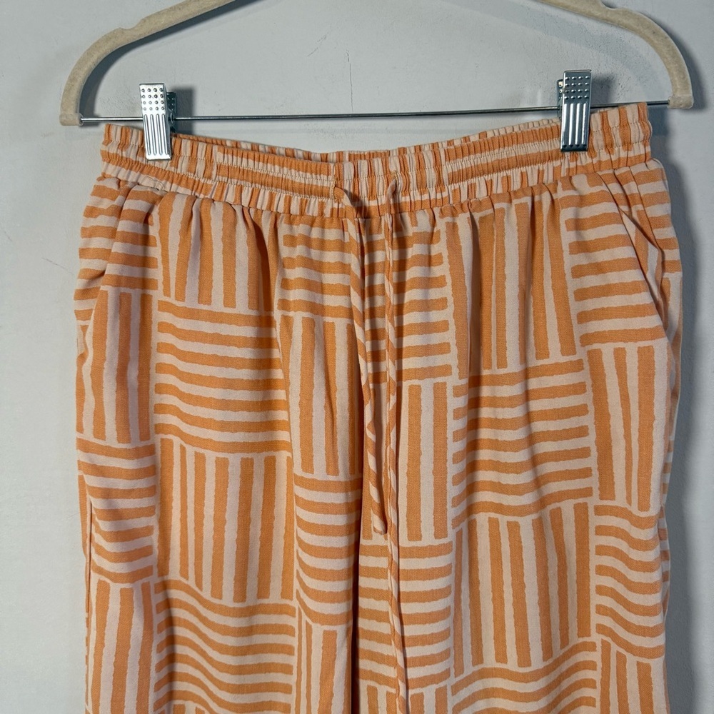 Bailey Rose Rayon Blend Orange Patterned Wide Leg… - image 4